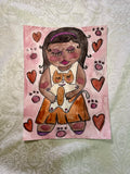 Cat Mom Original Watercolor