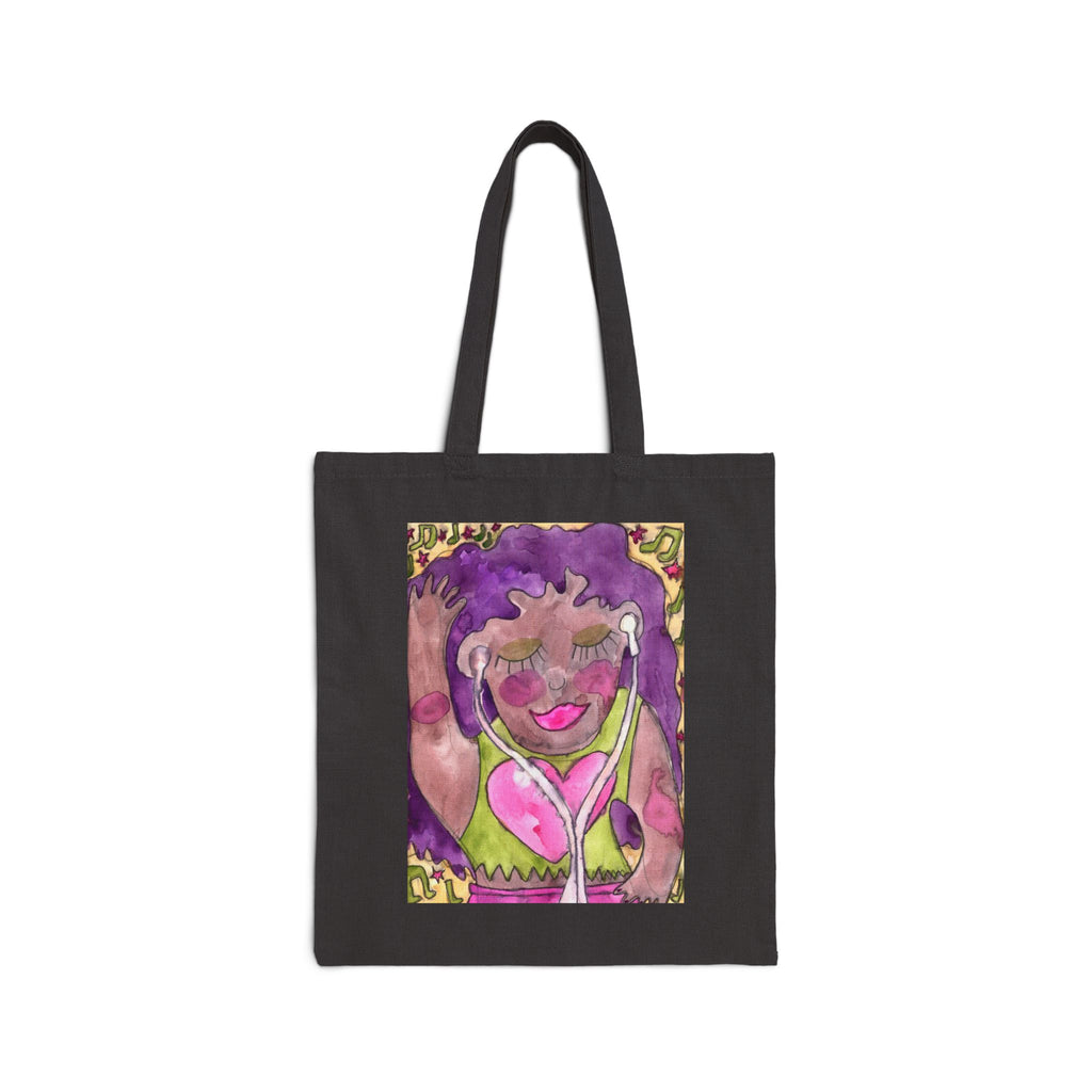 Headphones On Tote Bag