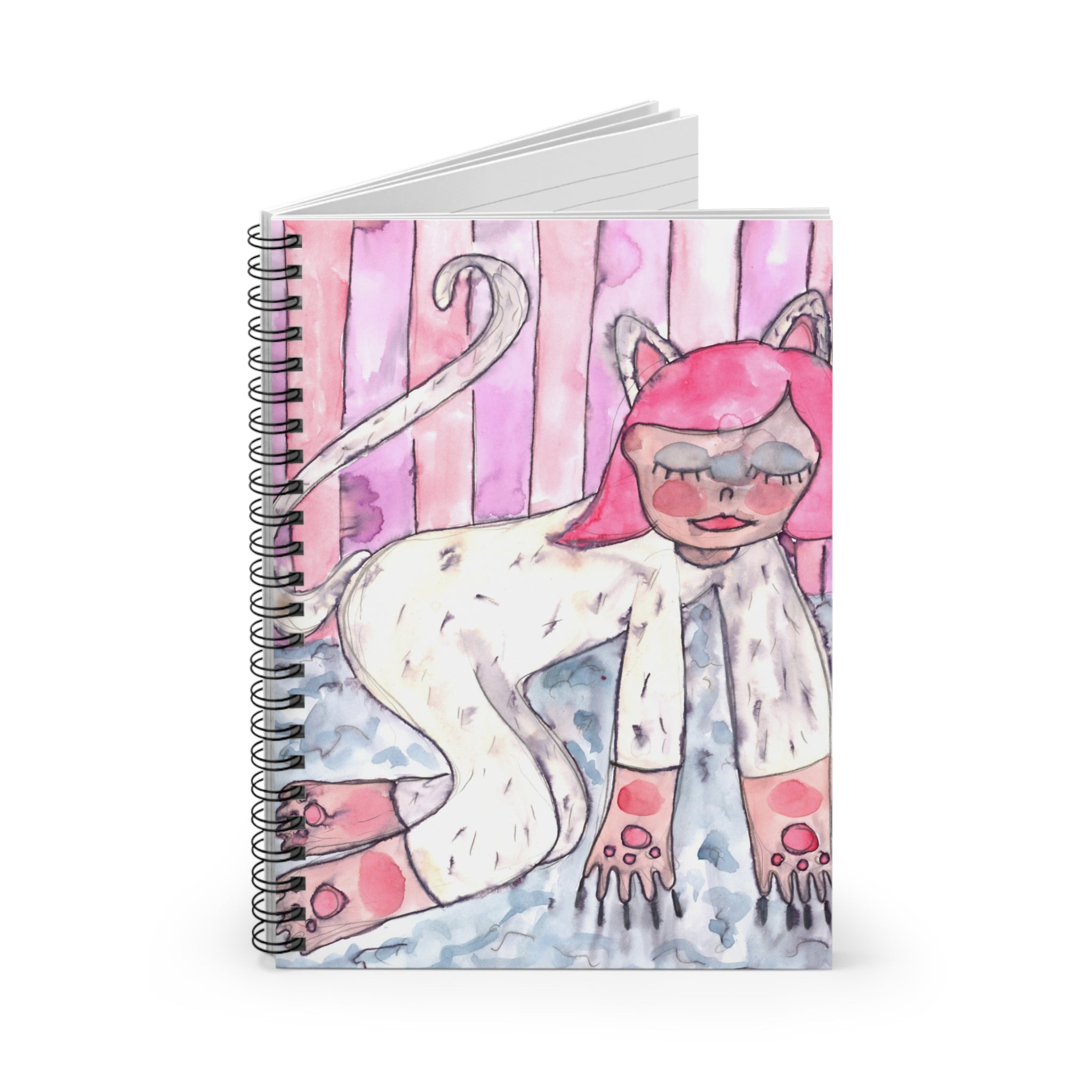 Cat Girl Spiral Notebook