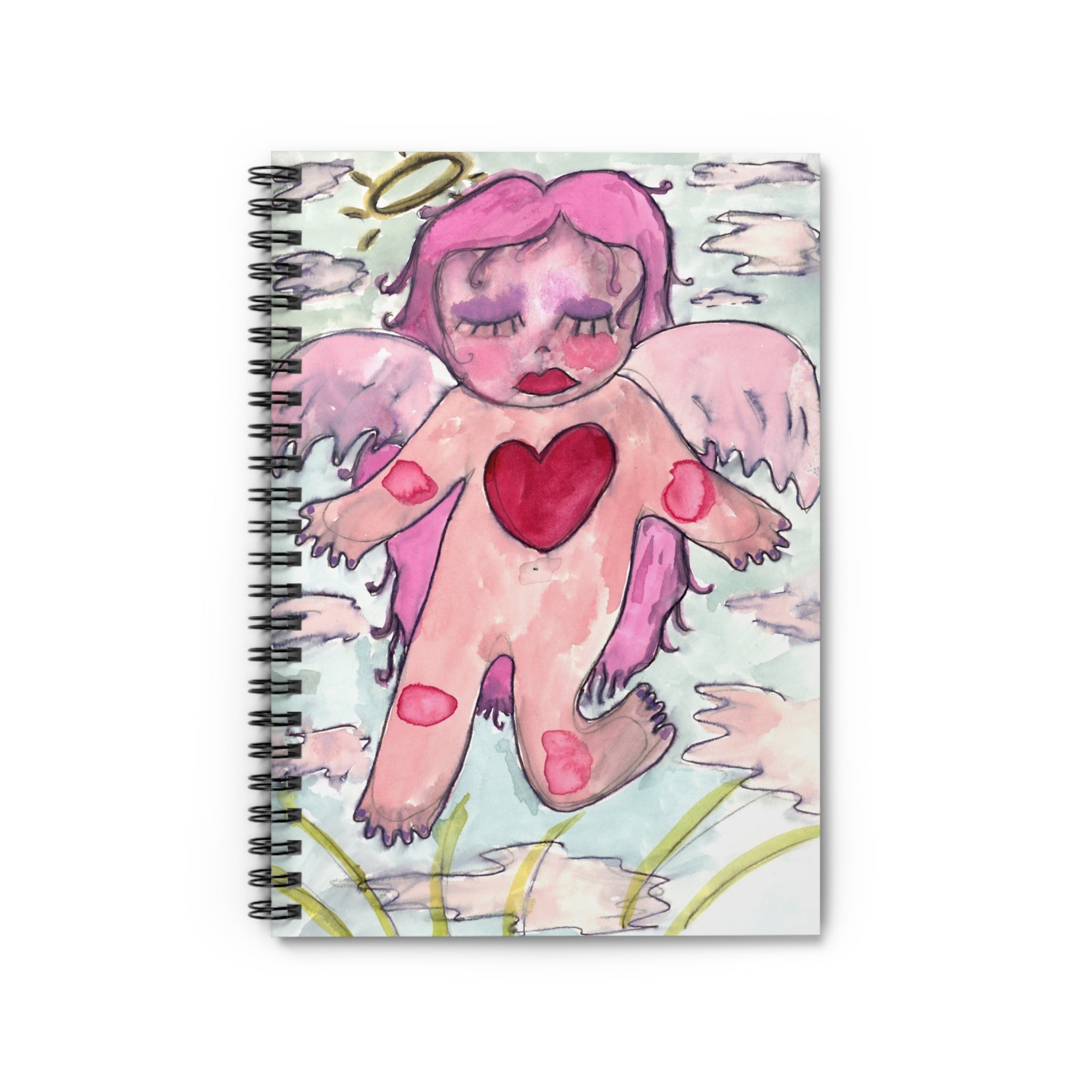 Pink Angel Spiral Notebook