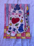Silly Kitty Watercolor Original