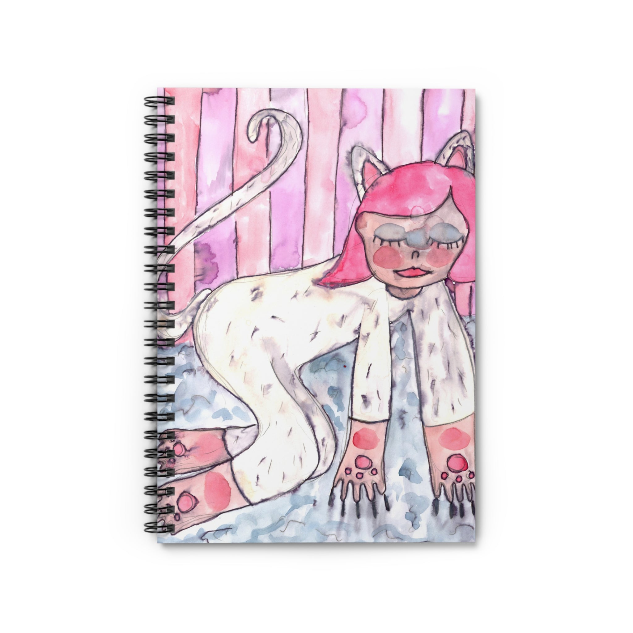 Cat Girl Spiral Notebook