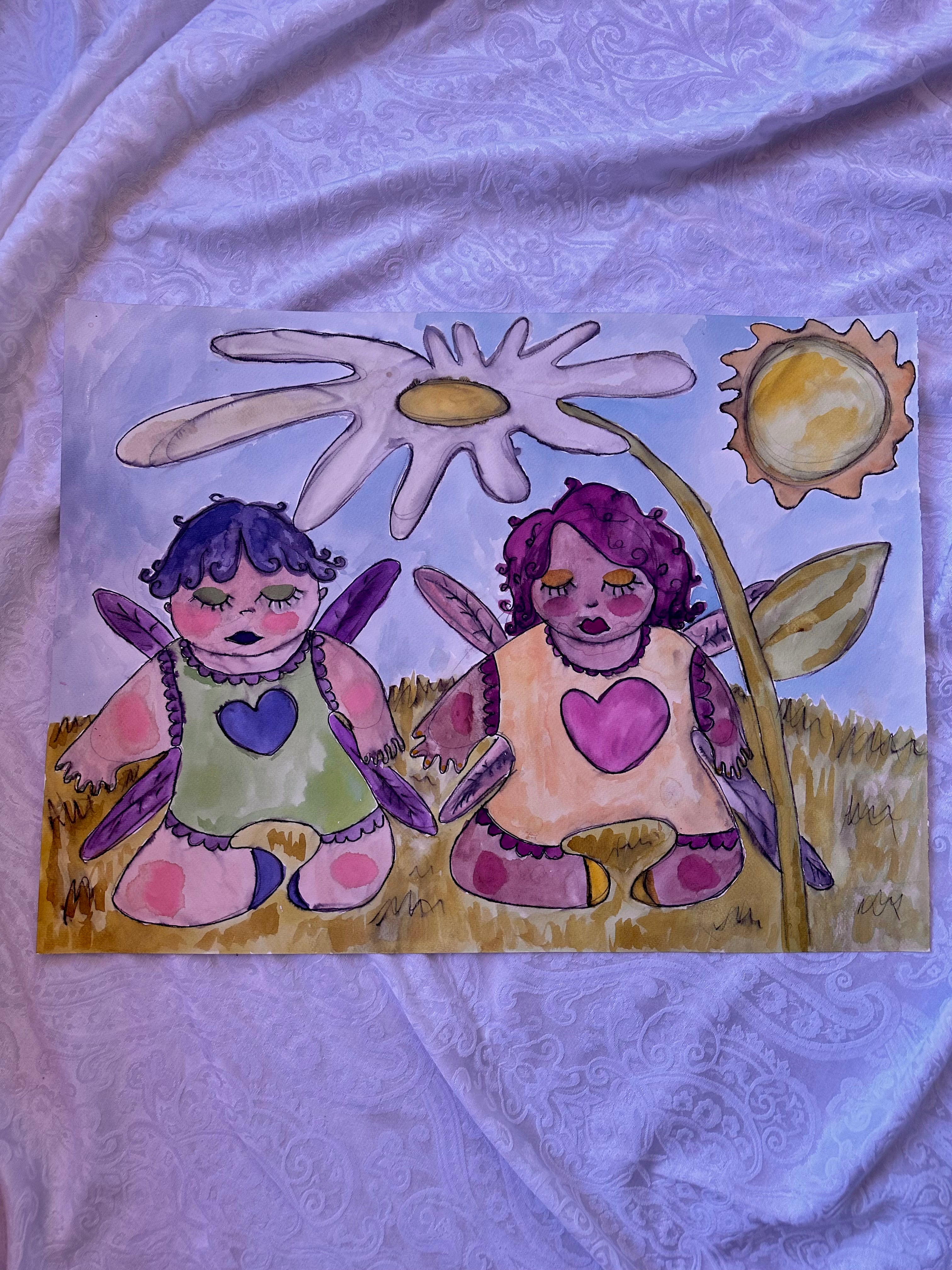 Flower Fairies Original Watercolor