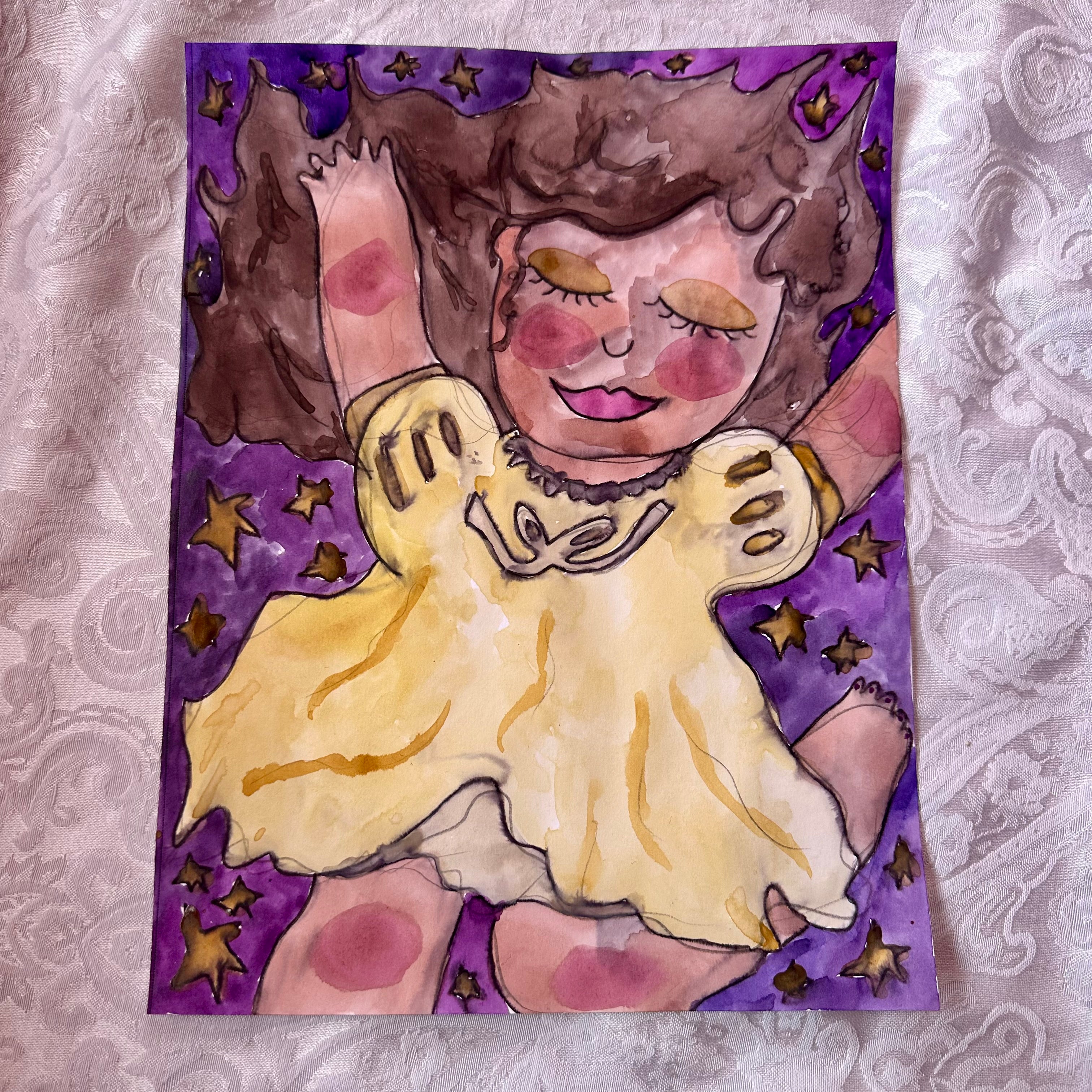 Dreaming Original Watercolor