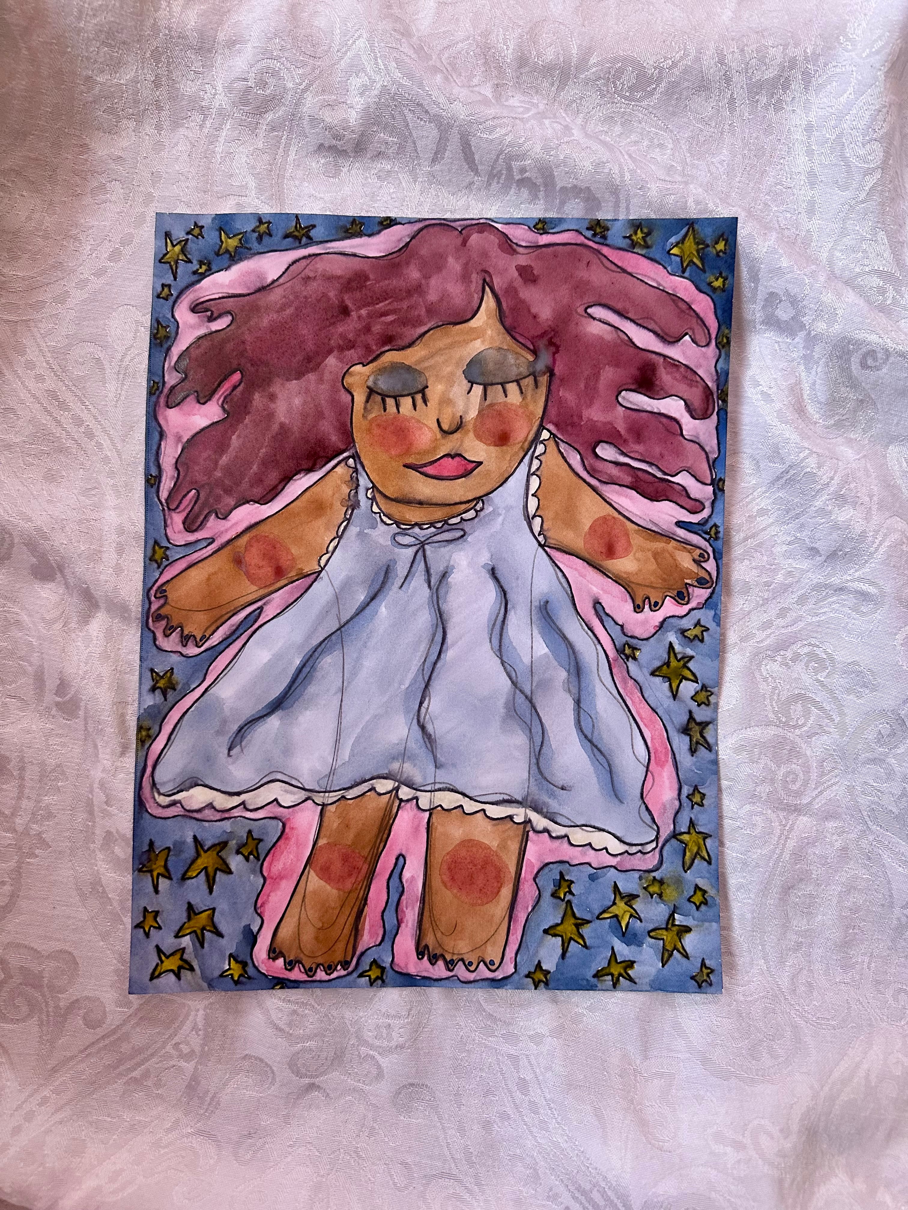 Dream Girl Original Watercolor