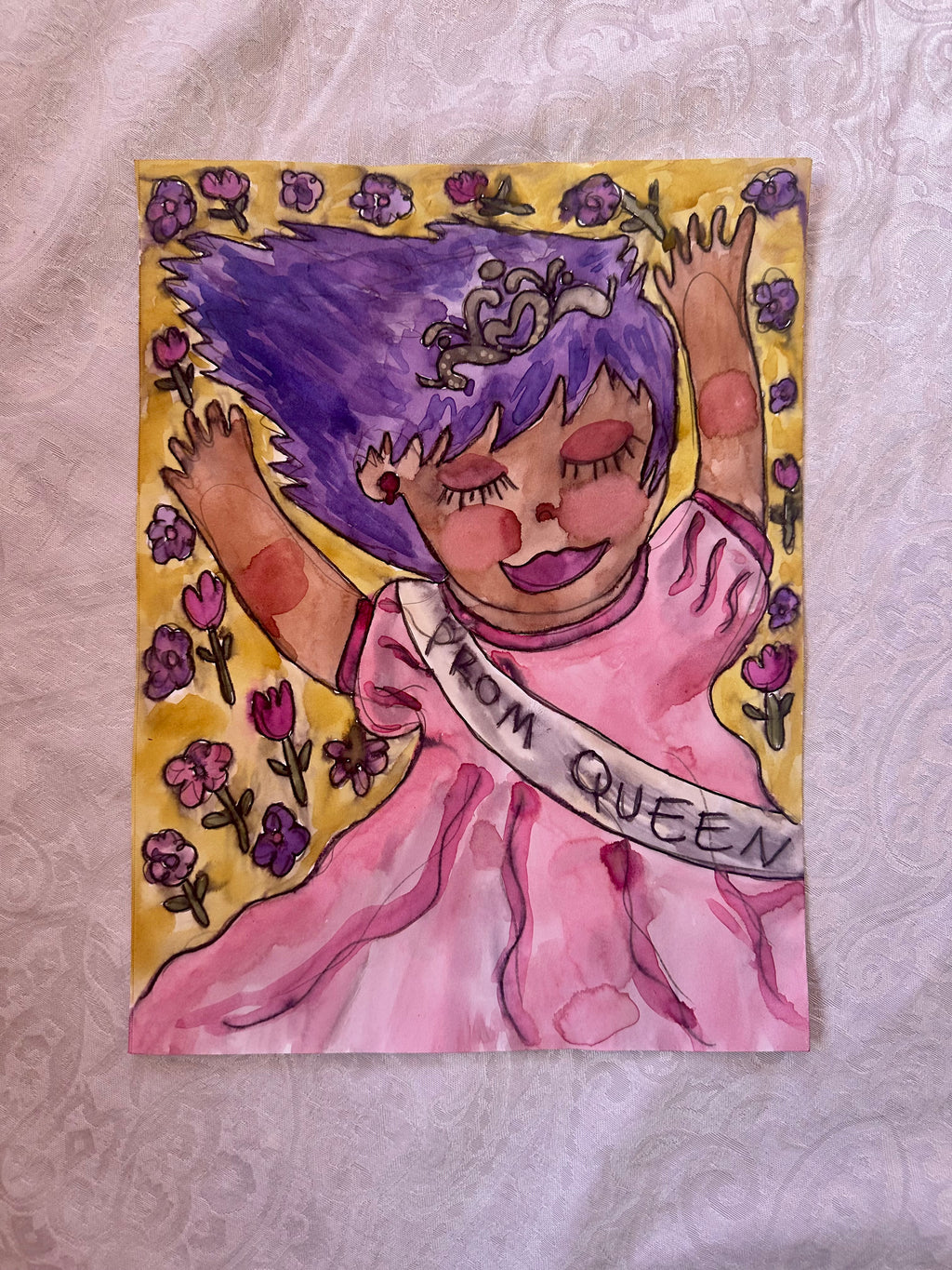 Prom Queen Original Watercolor