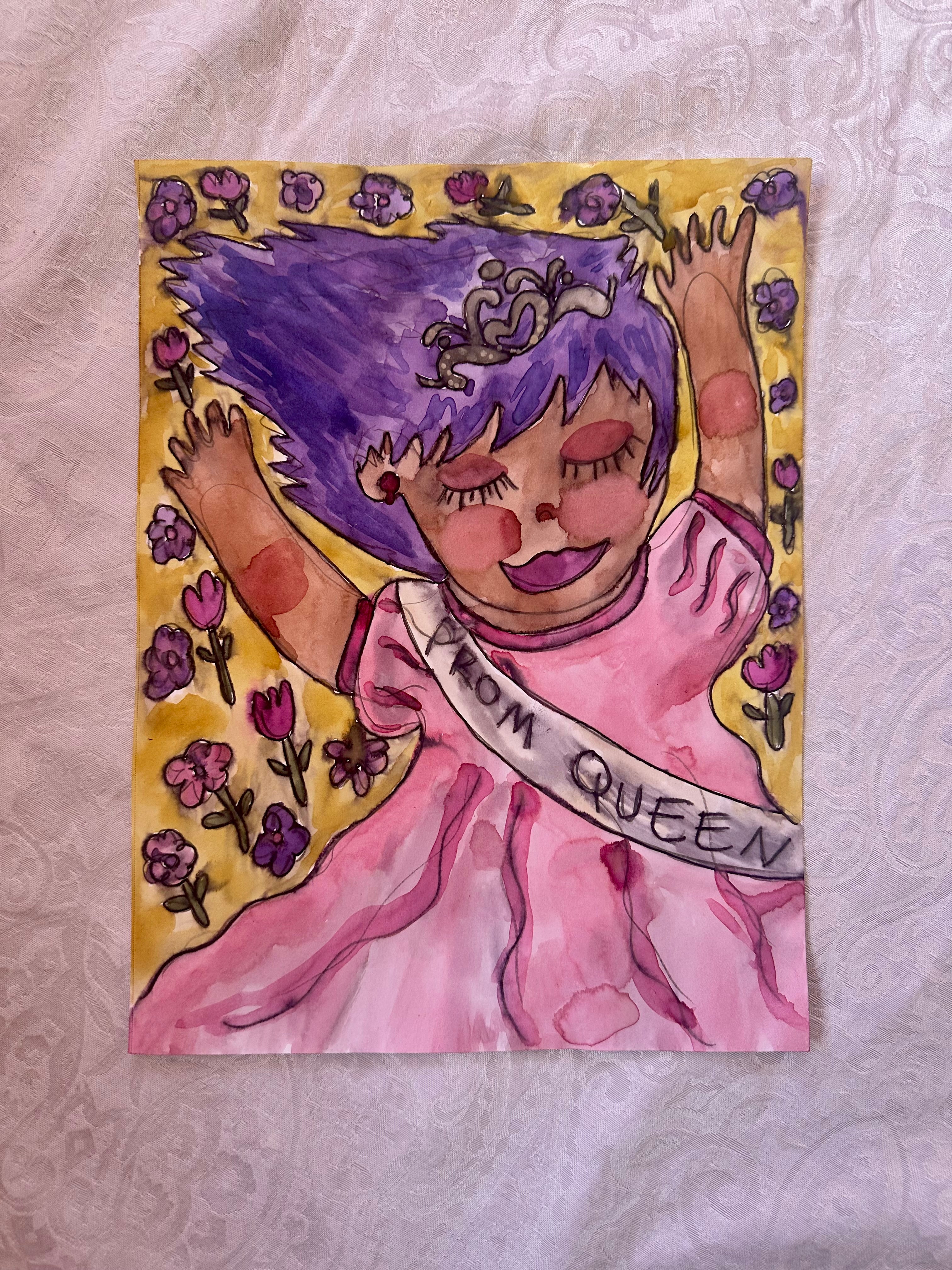 Prom Queen Original Watercolor