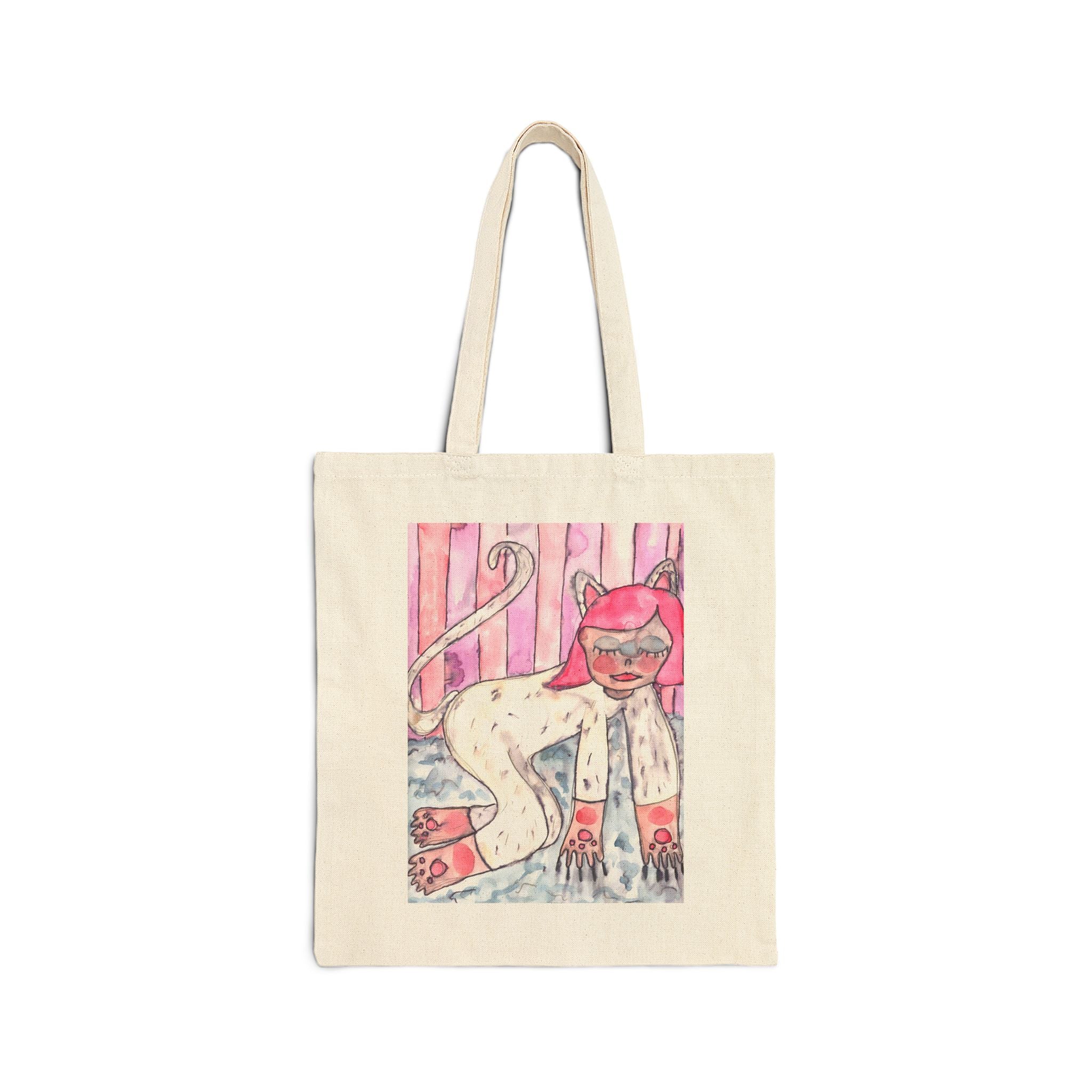 Cat Girl Tote Bag