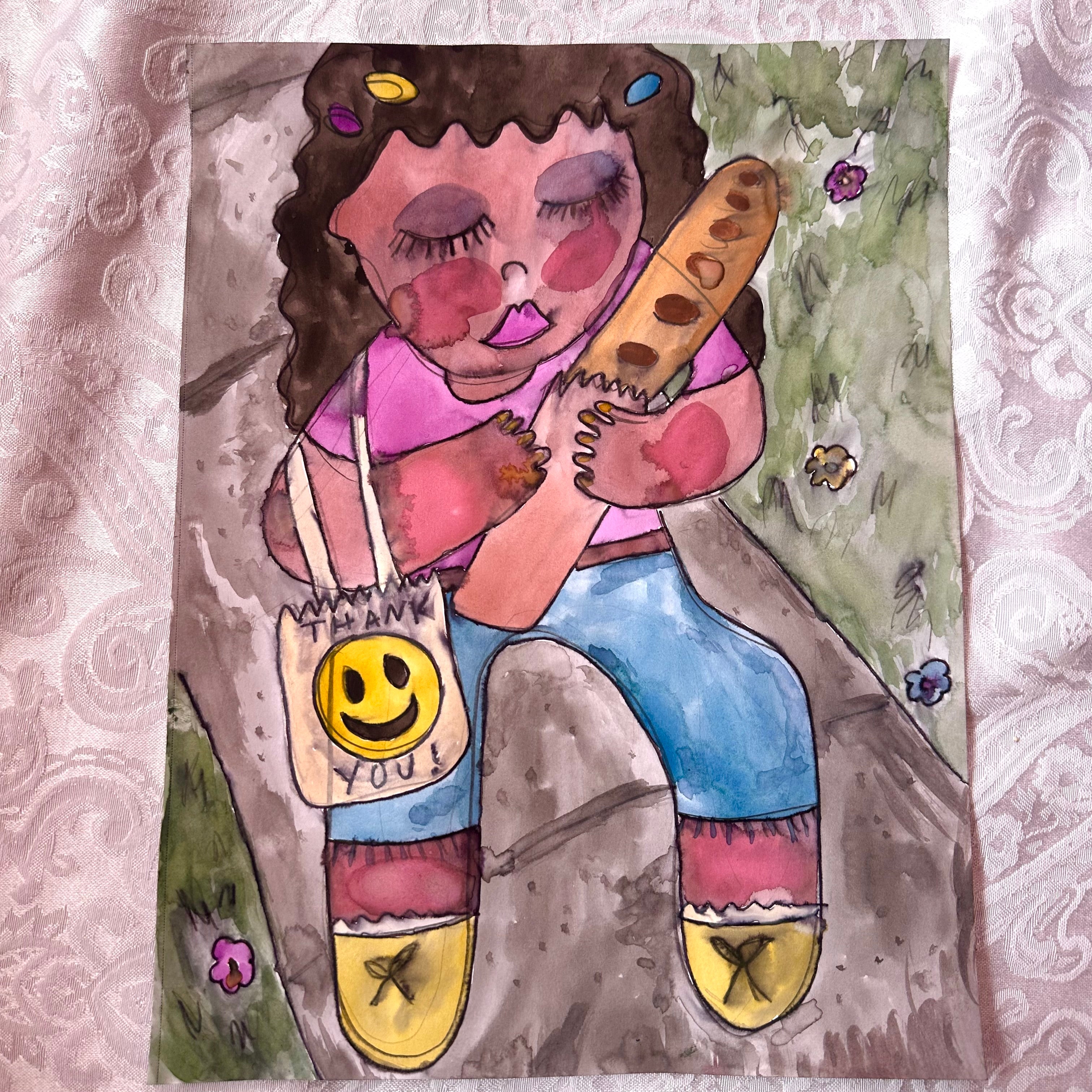 Groceries Original Watercolor