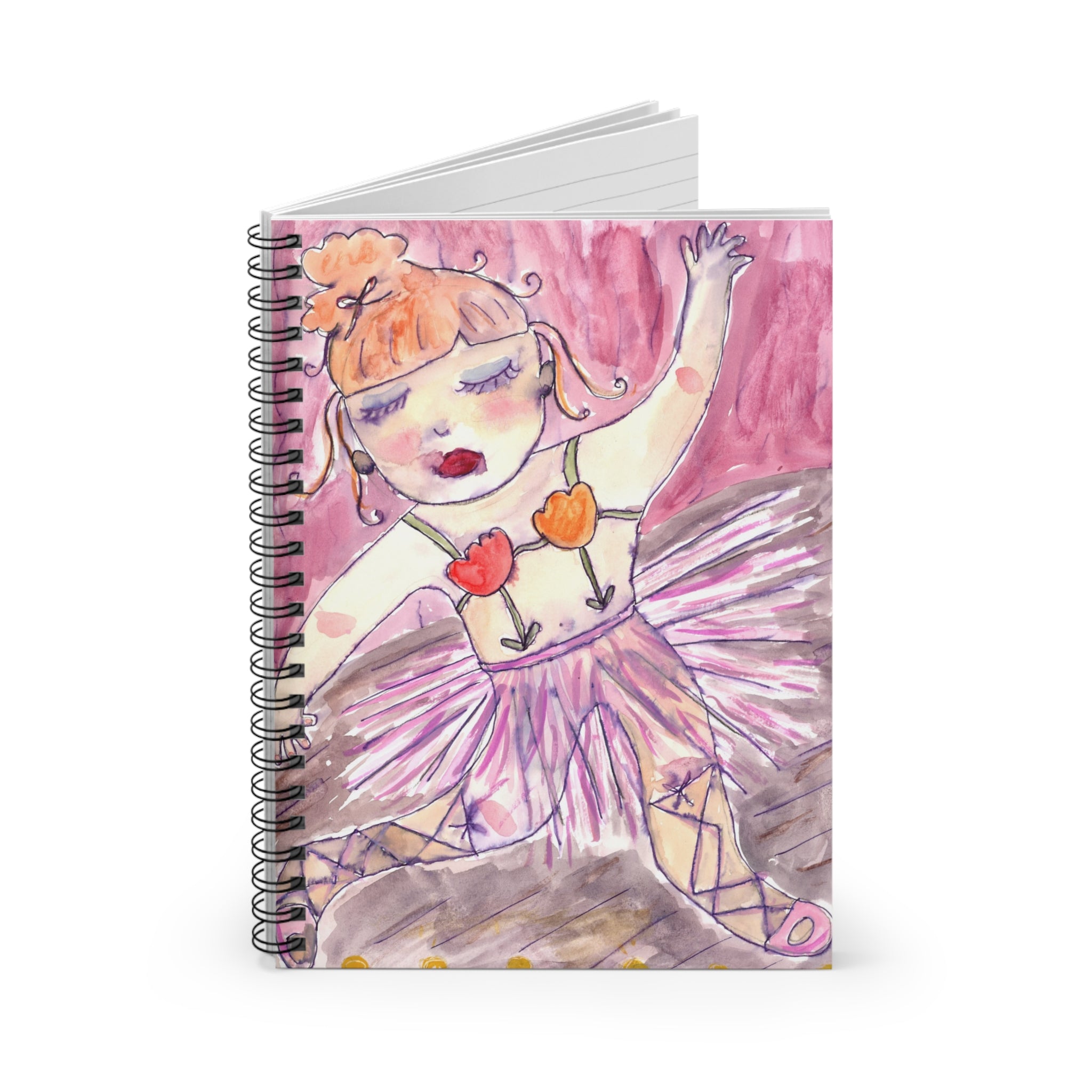 Flower Ballerina Spiral Notebook