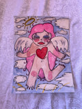 Pink Angel Watercolor Original
