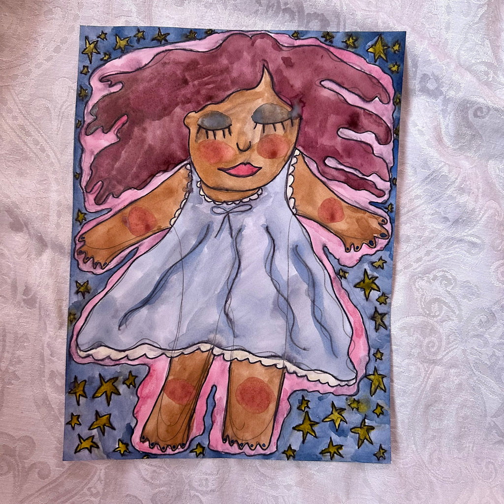 Dream Girl Original Watercolor