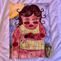 Lady and Ladybug Original Watercolor