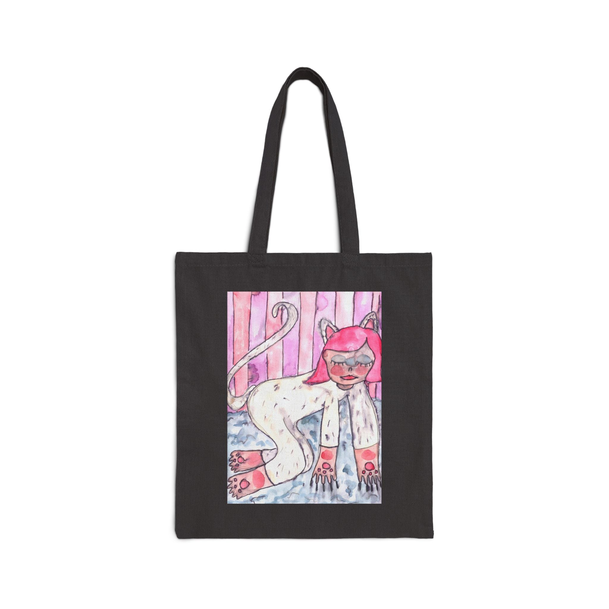 Cat Girl Tote Bag