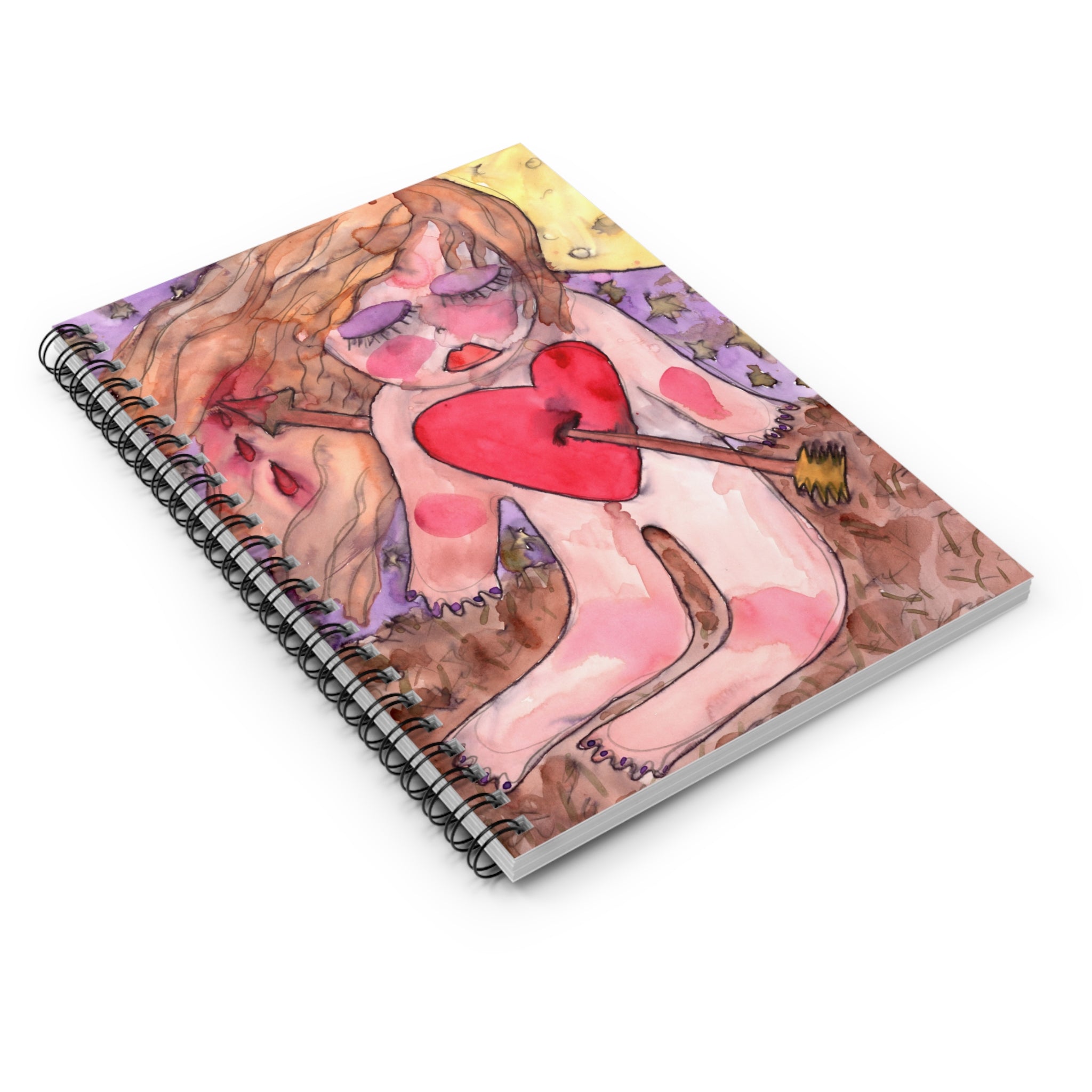 Shot Through the Heart Spiral Notebook