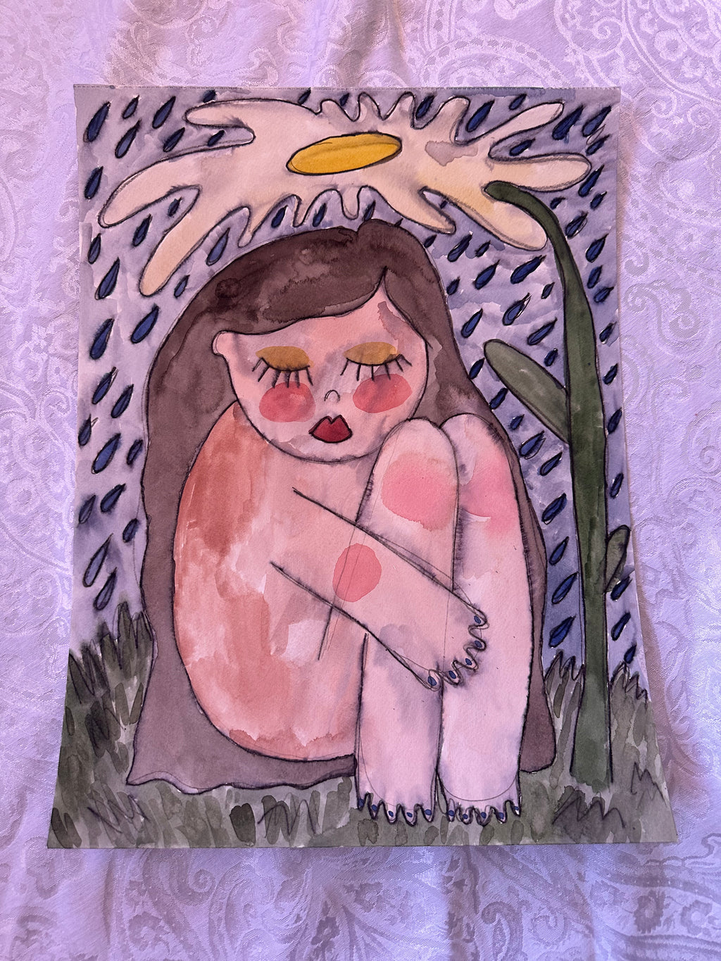 Flower Shelter Watercolor Original