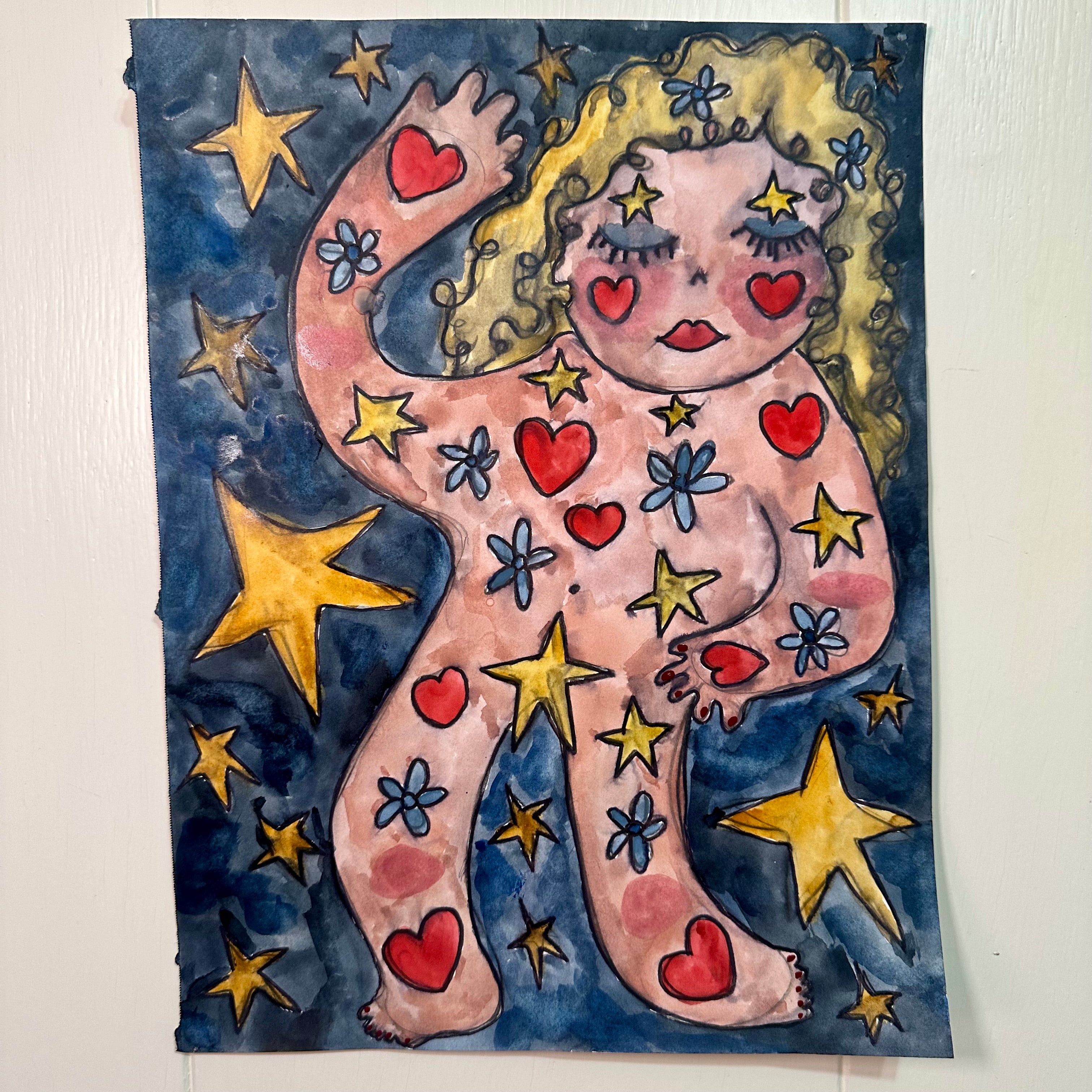 Star Child Original Watercolor