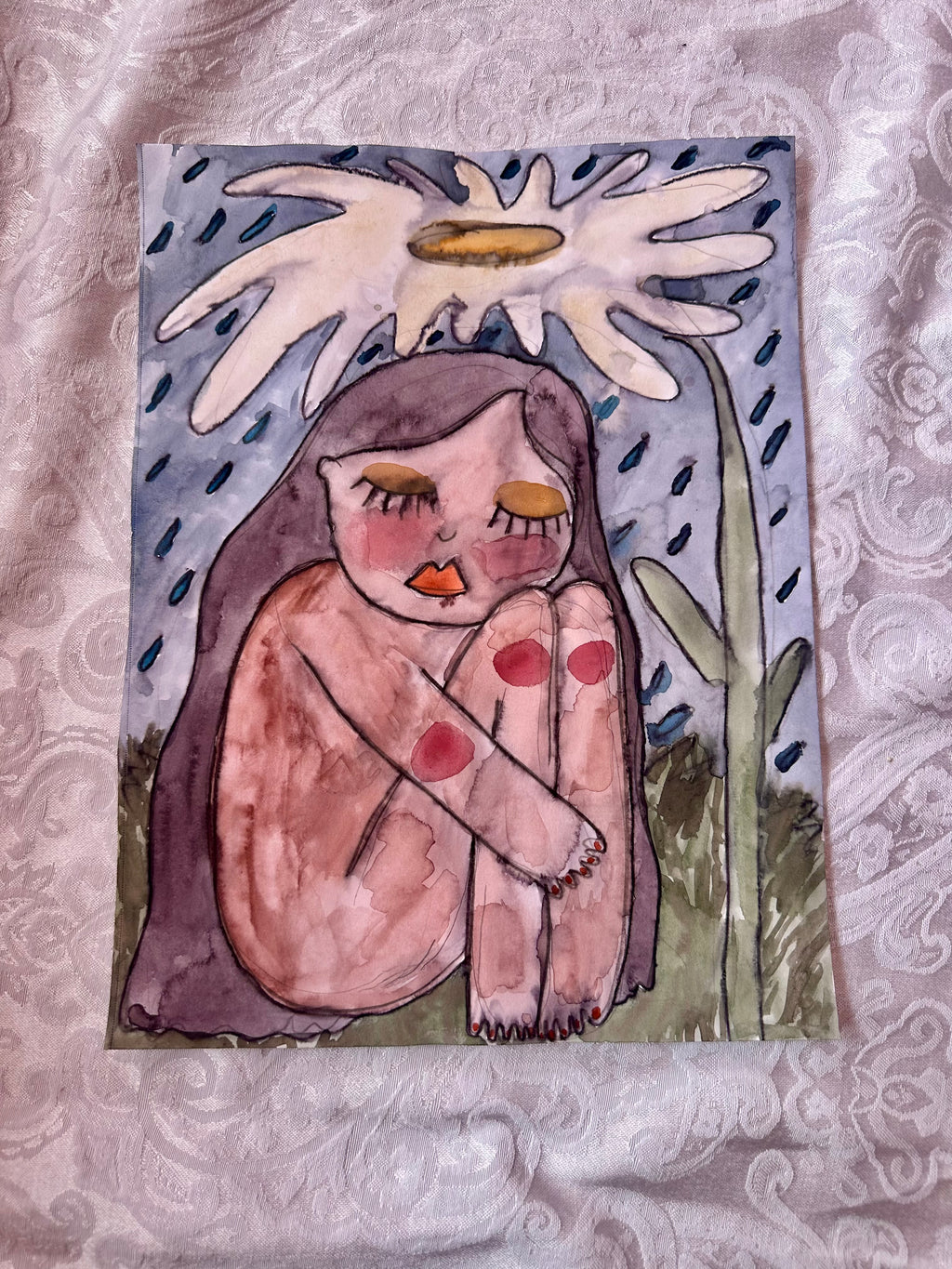Flower Shelter Original Watercolor