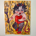 Devil Boop Original Watercolor