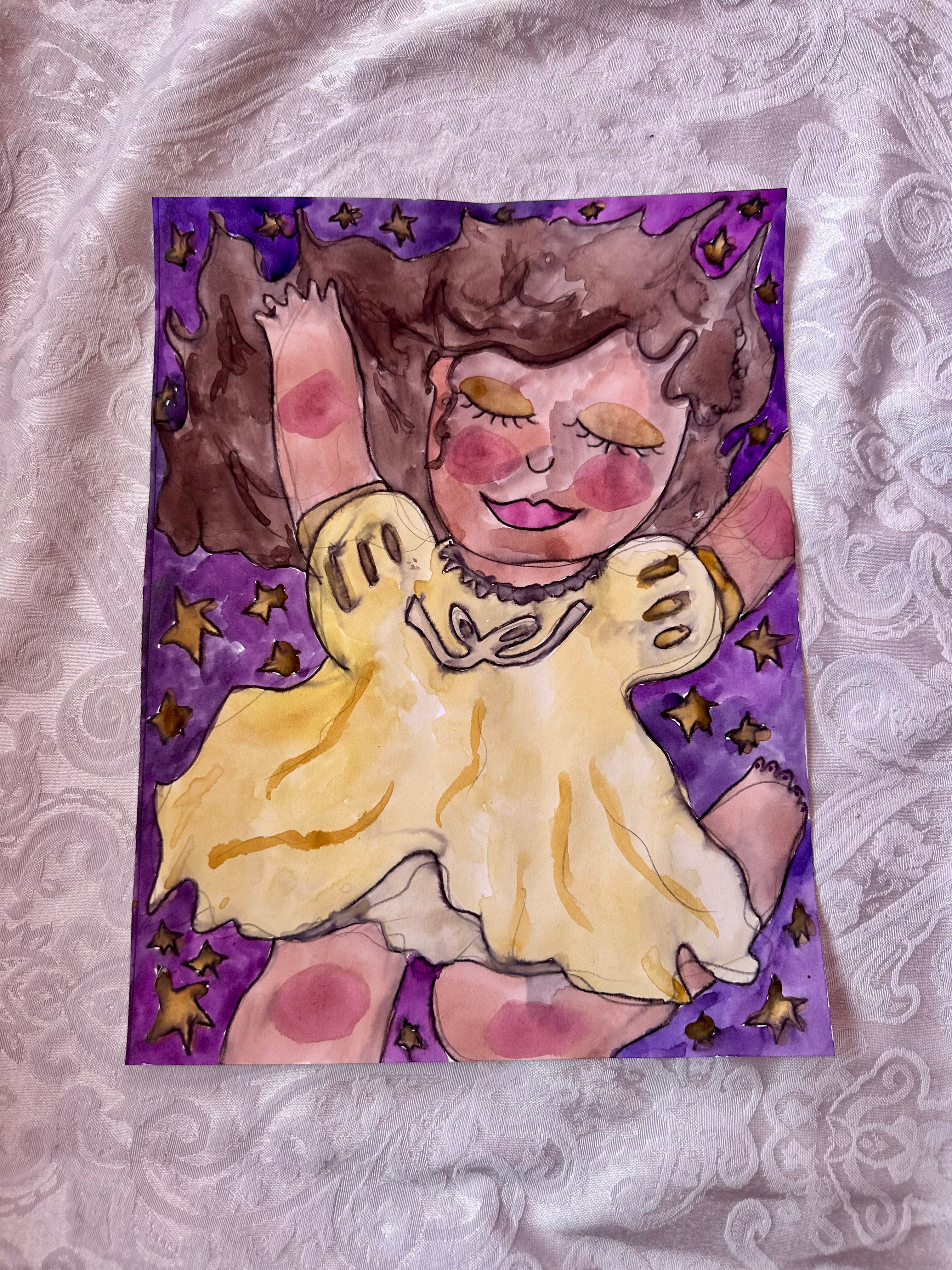 Dreaming Original Watercolor