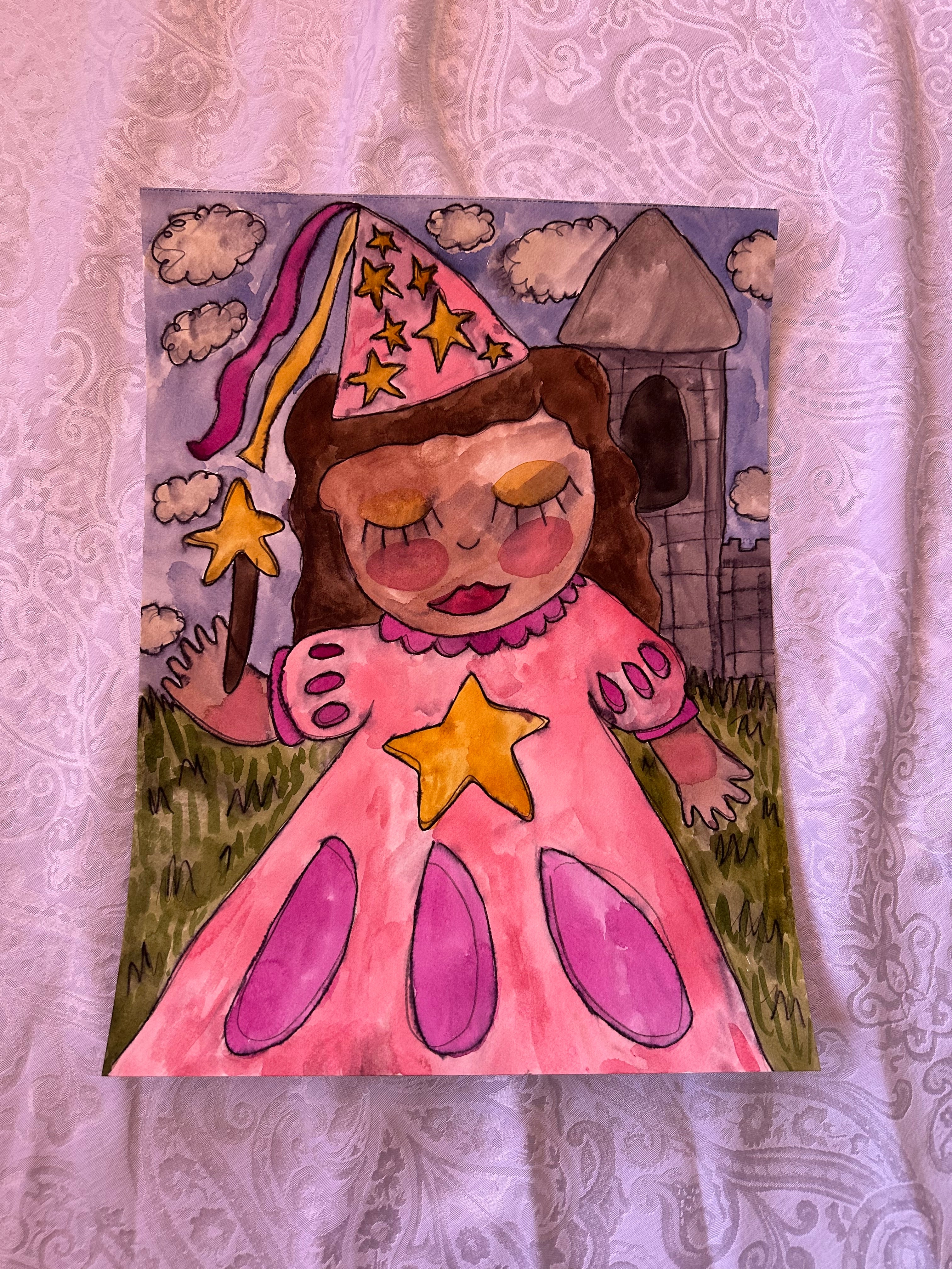 Star Princess Watercolor Original