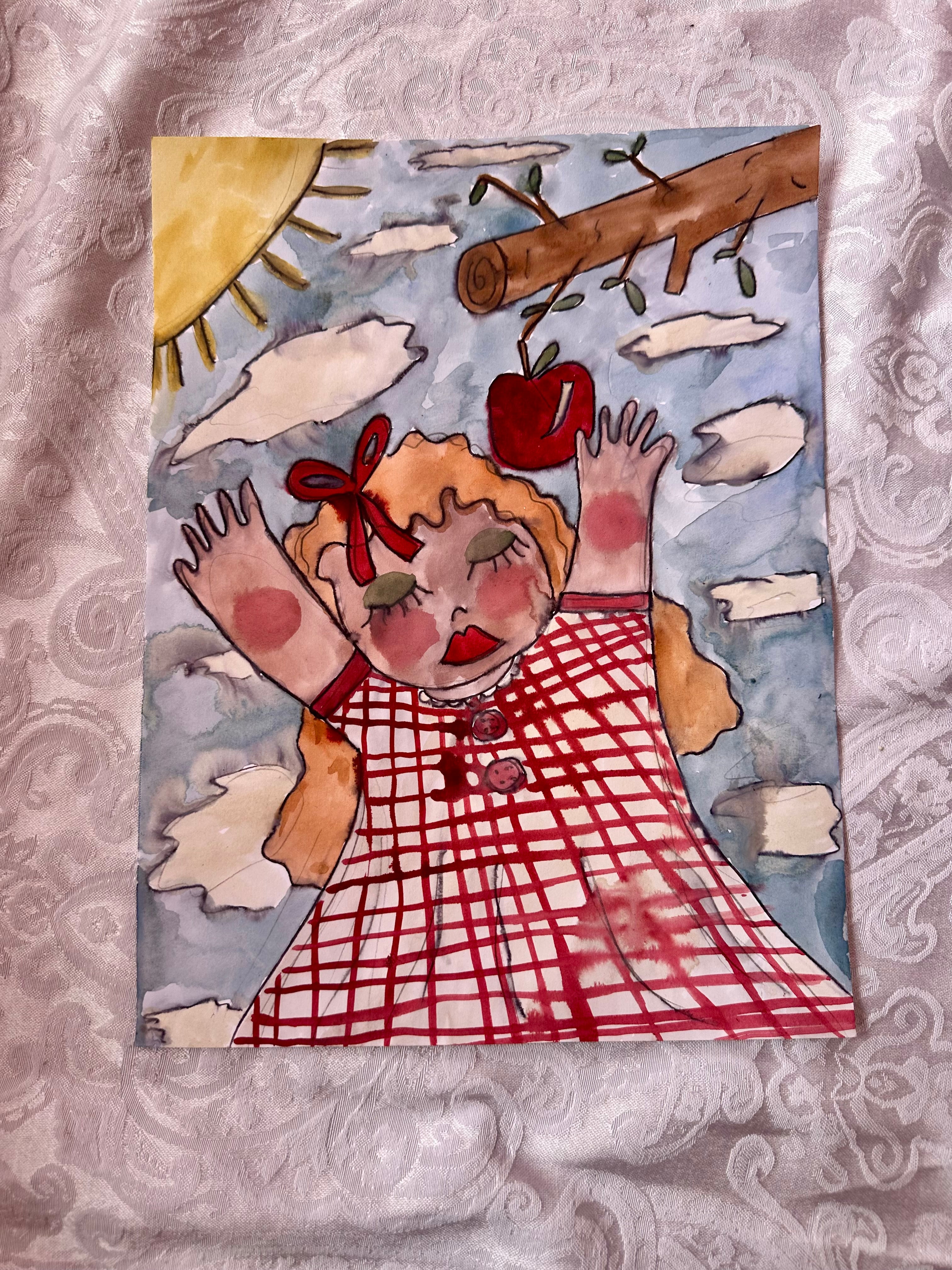 Apple Tree Original Watercolor