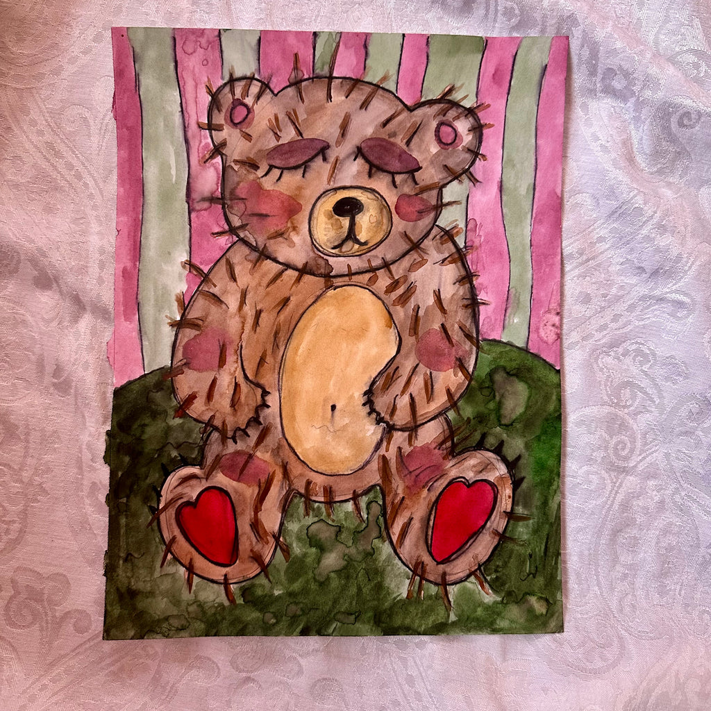 Teddy Bear Original Watercolor