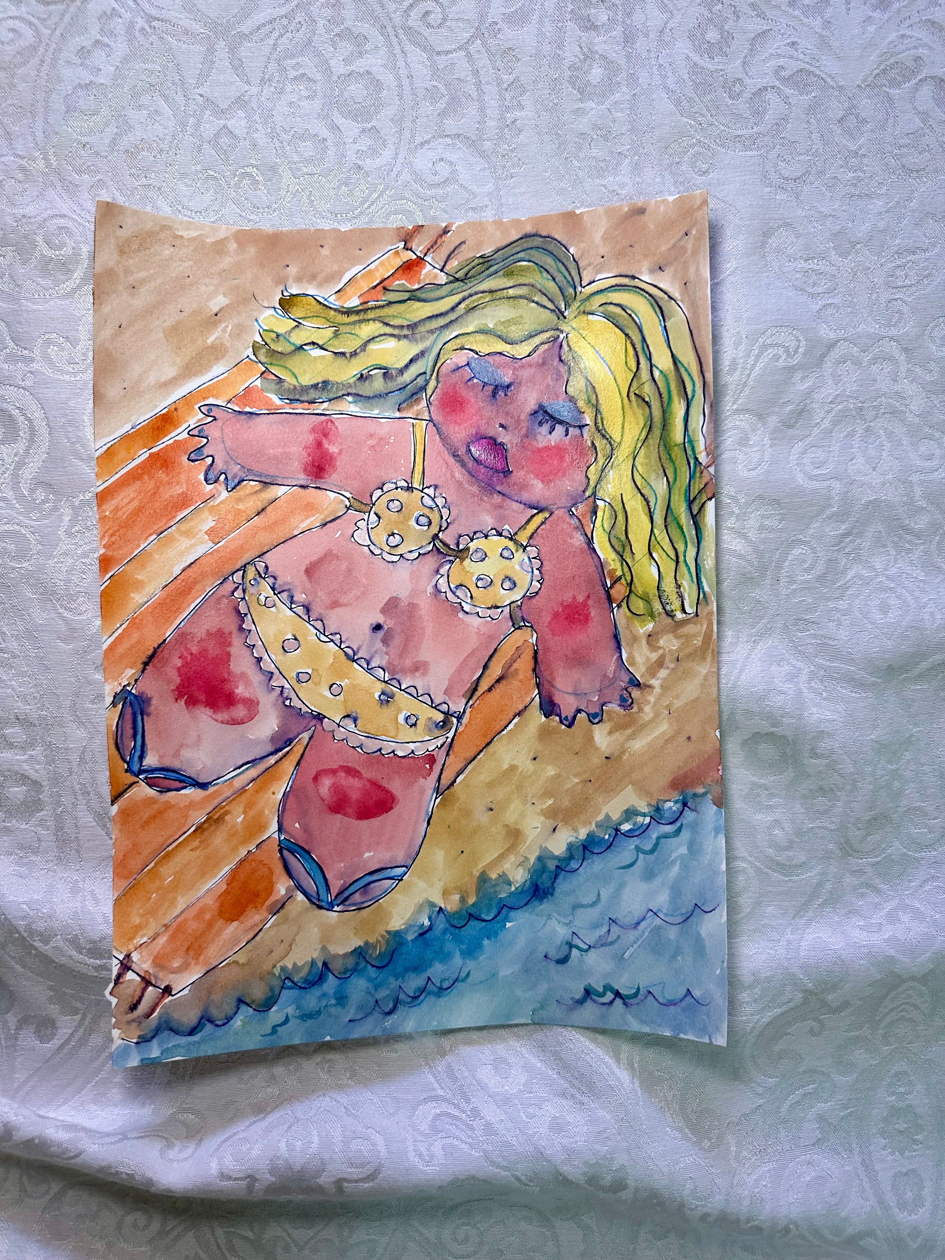 Sunburn Original Watercolor