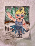 Figure Skater Original Watercolor