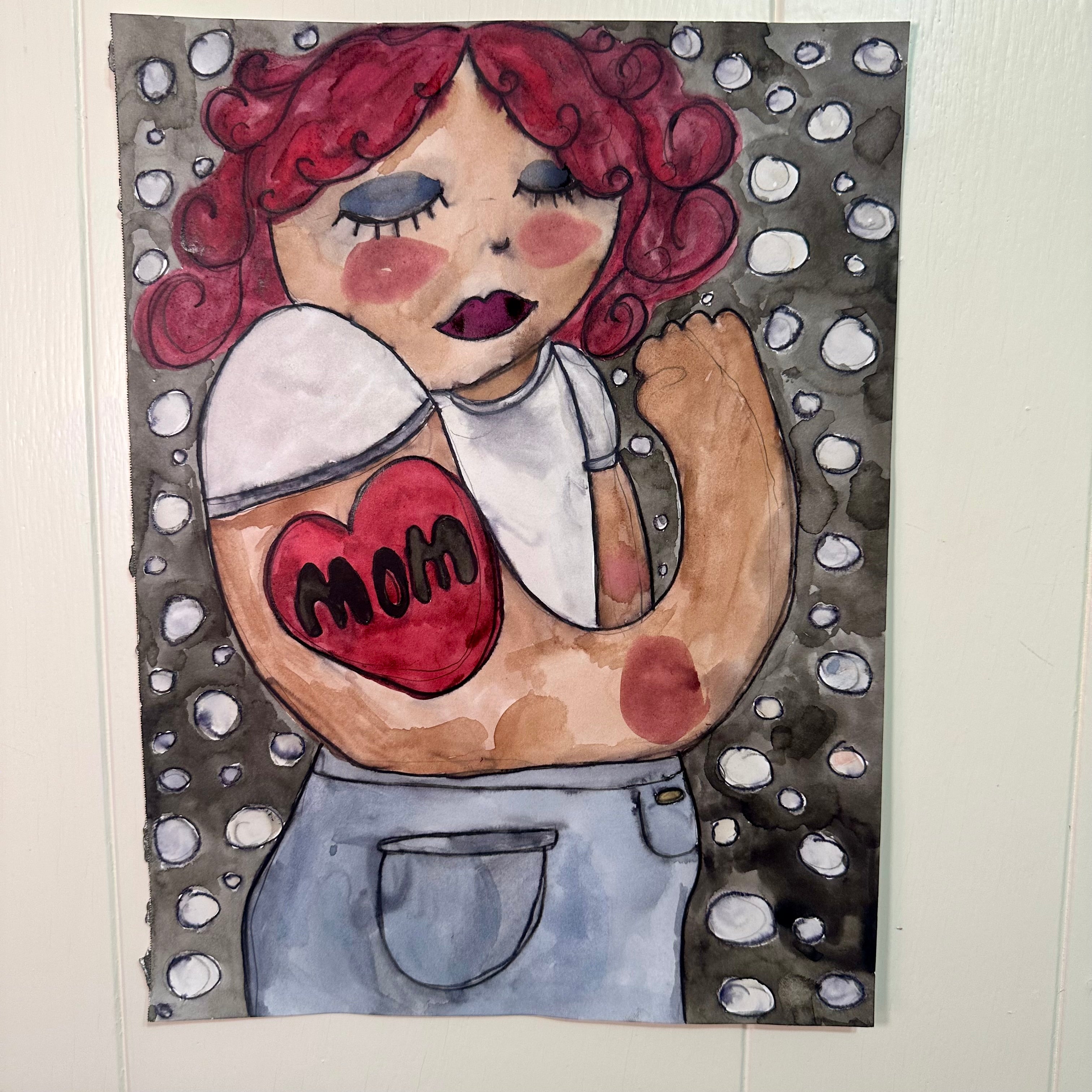 Mom Tattoo Original Watercolor