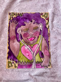 Headphones On Original Watercolor