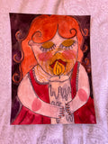 Candle Girl Watercolor Original