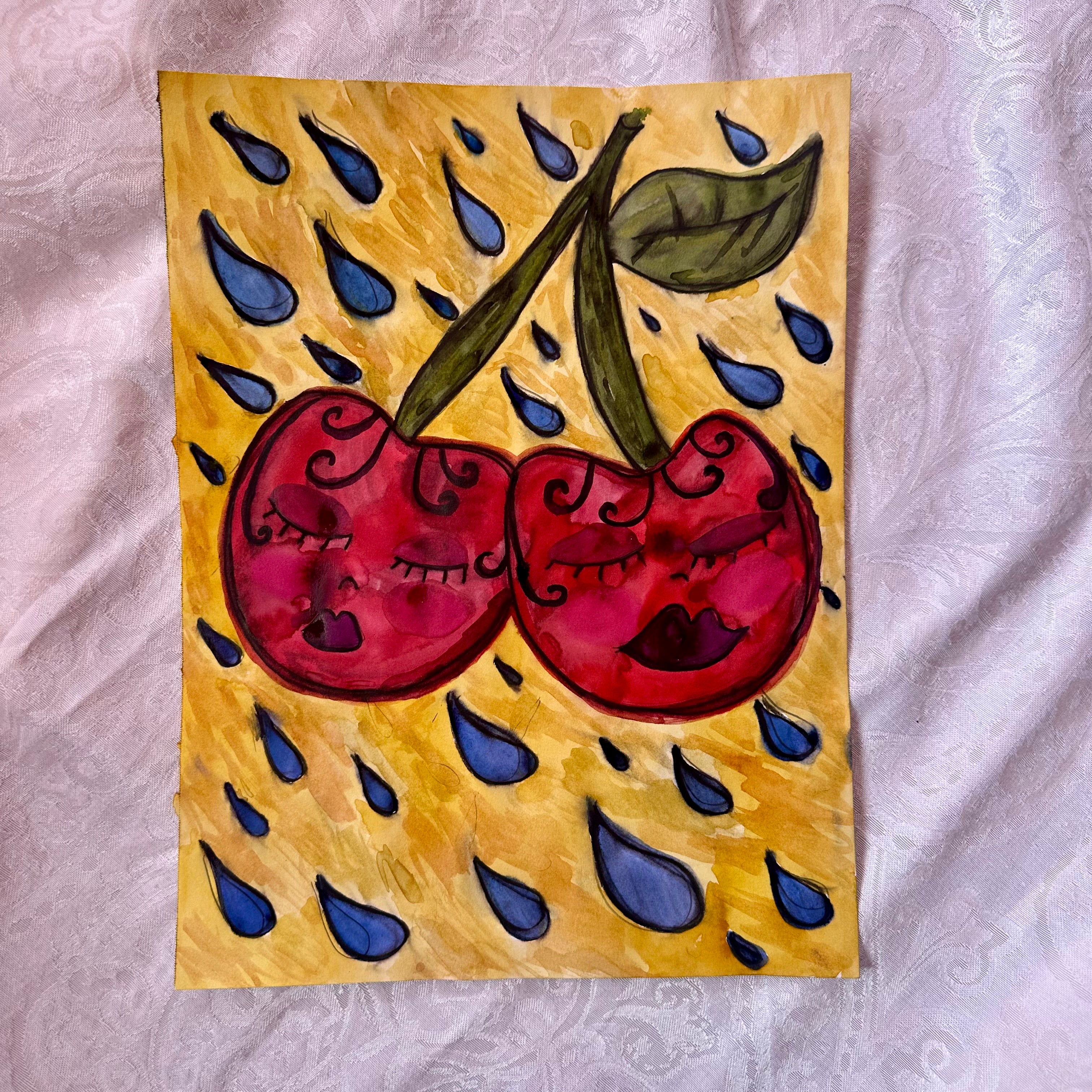 Cherries Original Watercolor