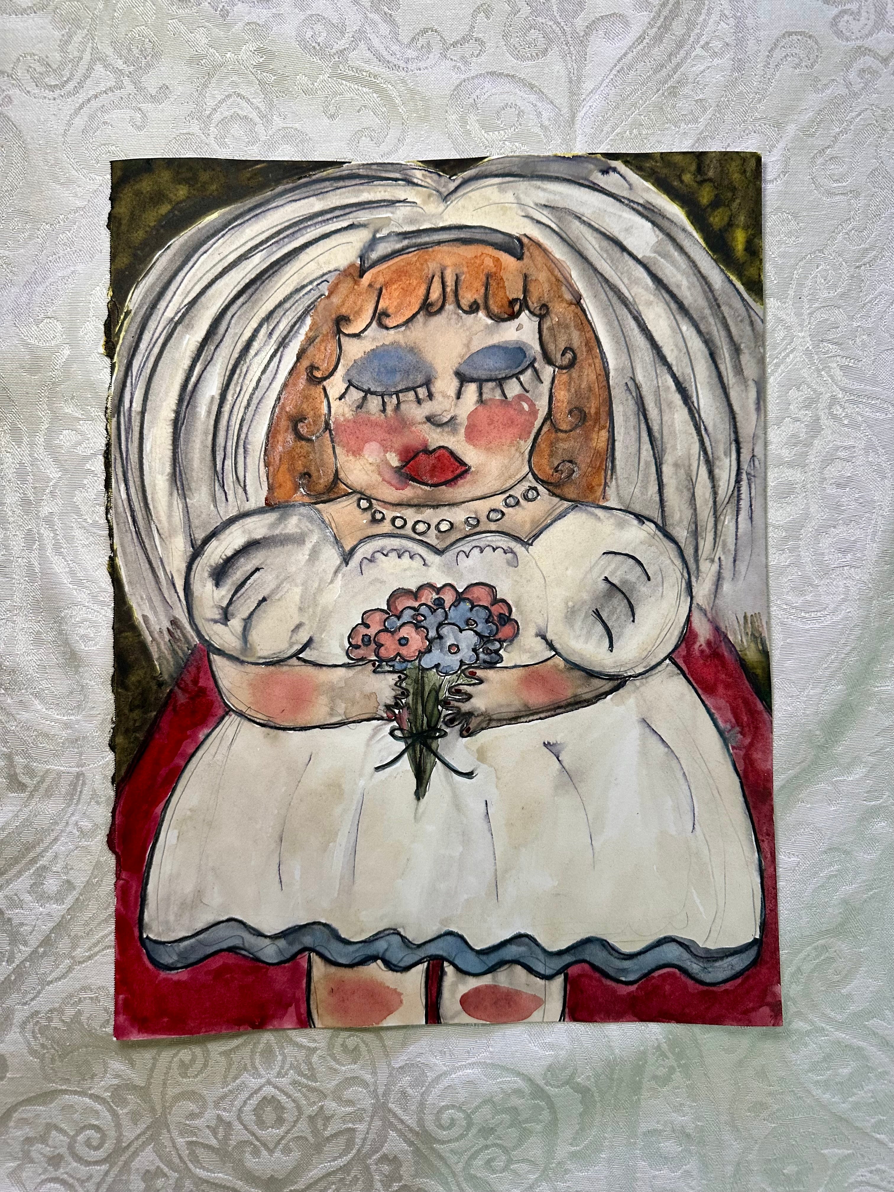 Bride Original Watercolor