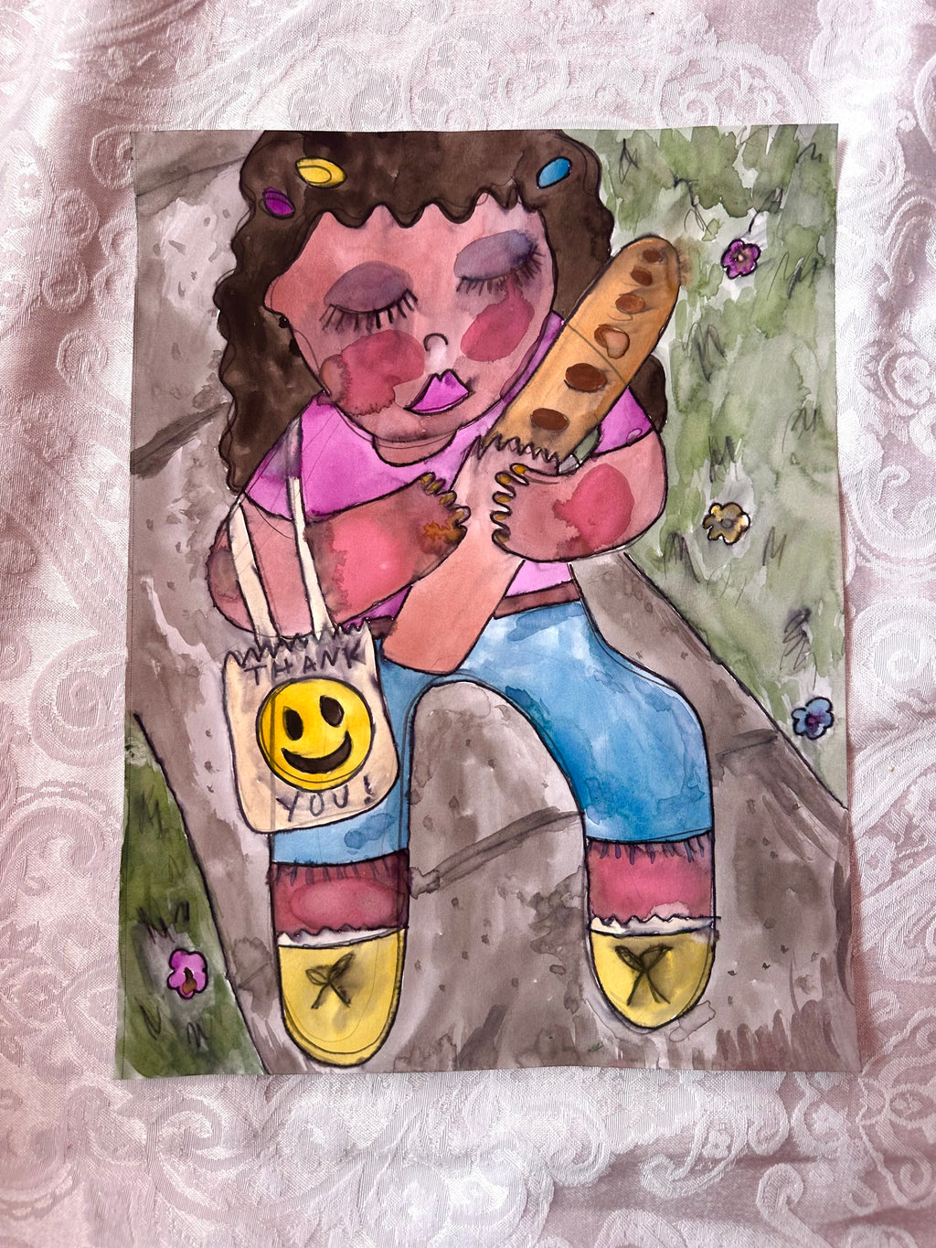 Groceries Original Watercolor