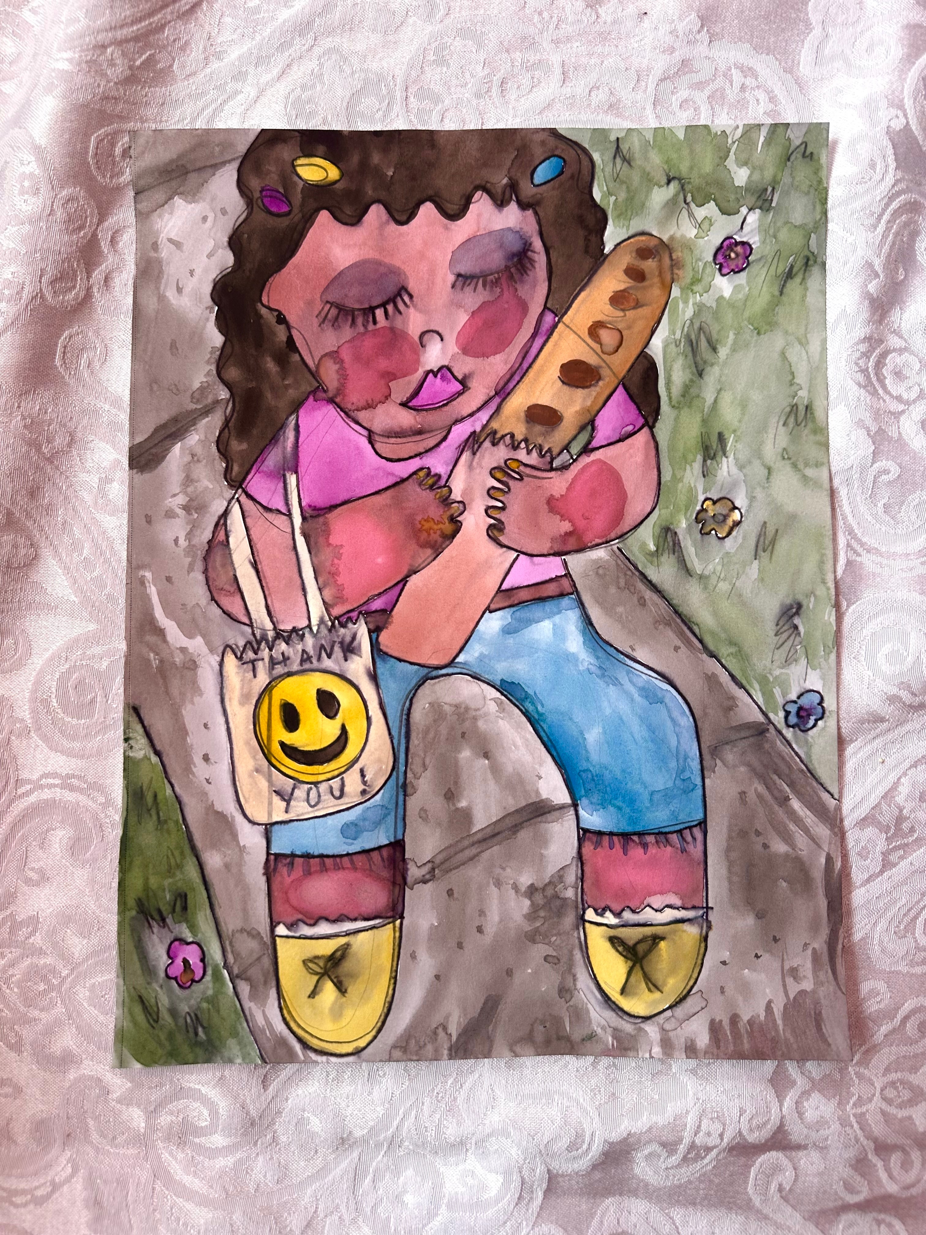 Groceries Original Watercolor